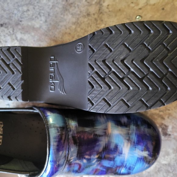 Dansko blue silver black swirl shoes BRAND NEW NEVER WORN size 39 - US 8.5-9 - Picture 6 of 6